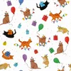 Geschenkpapier Katzen mit Partyhüten Motiv 70cm x 2m Rolle Produktbild-Vorschau 2