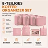 Set van 8 kofferorganizers in roze, inclusief cosmetics tas Productafbeelding-voorbeeld 8
