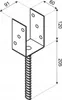 A technical drawing of a U-shaped post support with dimensions indicated. Náhľad obrázku produktu