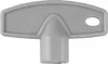 A close-up studio shot of a gray plastic key. Náhled obrázku produktu