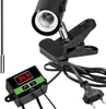 A close-up shot of a reptile heating lamp with a thermostat and temperature probe. Anteprima dell’immagine prodotto