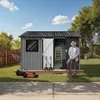 HOMAVO Gerätehaus Metall mit Pultdach, Gartenhaus Metall Produktbild-Vorschau 2