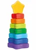 STAPELTURM "Stern" 8-teilig bunt 18cm Stapelspiel Steckturm Produktbild-Vorschau 3