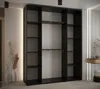 Šatníková skriňa ASIRI 4 - 190/45 cm, čierna / čierna Náhľad obrázku produktu 3
