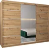 A bedroom scene reflected in a mirrored wardrobe. Produktbild-Vorschau