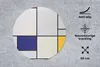 MuchoWow® Mauspad Mousepad Tableau I - Piet Mondrian 50x50 Produktbild-Vorschau 2