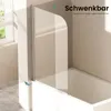 EMKE 90x140cm Duschtrennwand für Badewanne Faltwand Produktbild-Vorschau 3