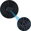 A circular black carbon filter with a magnified section showing its central structure. Anteprima dell’immagine prodotto