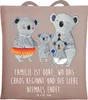 Mr. & Mrs. Panda Tote Bag Koala Familie - Braun Pastell - Produktbild-Vorschau 1
