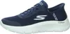 A side view of a navy blue Skechers Go Walk sneaker with a white sole. Anteprima dell’immagine prodotto