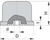 Gummi-Metall-Puffer Ballig Typ E D50xH35 M10 NR57 Produktbild-Vorschau 1