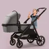 BabyGo Geschwisterwagen DUO, grau/schwarzer Griff Produktbild-Vorschau 2