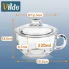 Vilde | 2er Set Glastassen 520 ml - mit Deckel - Große Produktbild-Vorschau 5
