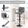Meisterhome® Sgabello da bar set di 2 - regolabile in Anteprima dell’immagine prodotto 4
