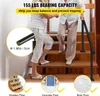 Two people using a black stair handrail on wooden stairs. Anteprima dell’immagine prodotto