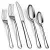 A set of stainless steel cutlery, including forks, a knife, and spoons, arranged on a white background. Produktbild-Vorschau