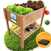 Coemo Hochbeet Kräuterbeet Holz mit Pflanzfolie 90 x 40 x Produktbild-Vorschau 1