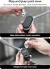 Hands demonstrating how to attach and detach a neck phone holder. Produktbild-Vorschau