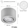 9er Set Oktaplex Aufbaustrahler Alu flach & schwenkbar Produktbild-Vorschau 6