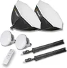 Walimex pro LED 60W Octagon Ø65cm Bi color Kit 2 Voir les images du produit 1