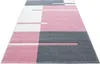 Kurzflor Teppich Wohnzimmer Pink 140x200 Rechteck Kariertes Produktbild-Vorschau 1