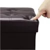 Čalouněný skládací taburet s úložným prostorem 38 x 38 x 38 Náhled obrázku produktu 4
