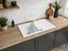 [Granitspüle 76x44 Weiß ] Hochwertig beidseitig Montierbar Produktbild-Vorschau 2