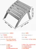 A diagram of a gray footstool with dimensions and specifications. Produktbild-Vorschau