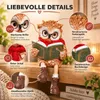 Eulenfigur mit Buch und Brille, lesende Eule als Dekofigur, Produktbild-Vorschau 3