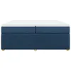 Boxspringbett mit Matratze Blau 200x200 cm Stoff Produktbild-Vorschau 4
