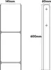 Clanmacy 8 Stück Pfostenanker 141MM H-Pfostenträger H-Anker Produktbild-Vorschau 2