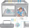 LZQ Laufstall Baby 127x127cm, Laufgitter Baby Absperrgitter Produktbild-Vorschau 1