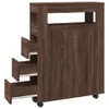 Badschrank Schmal mit Rollen Eichen-Optik Holzwerkstoff, Produktbild-Vorschau 7