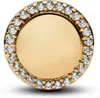 Pandora Charm Engravable Sparkling Button pozłacany Podgląd zdjęcia produktu 3