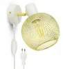 Luxolar Wandlampe Mit Kabel, Stecker und Schalter Gold Weiß Produktbild-Vorschau 1