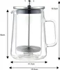 Klausberg Teapot 600ml double glass Voir les images du produit 4
