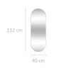 A tall, oval mirror with rounded top and bottom edges, shown against a white background with measurement indicators. Podgląd zdjęcia produktu