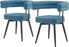 ML-Design Esszimmerstühle drehbar 2er Set in Blau Produktbild-Vorschau 1