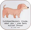 Mr. & Mrs. Panda Tischuntersetzer Kurzhaardackel Herz - Produktbild-Vorschau 1