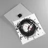Wanduhr - Quadrat - Glasuhr - Abstraktion Rad Aquarell - Produktbild-Vorschau 2