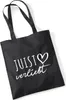 Huuraa Jutebeutel Juist verliebt 10 Liter Black Baumwolle Produktbild-Vorschau 1