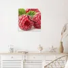 Wanduhr aus Glas mit Motiv Frische Himbeeren- 30 x 30 cm - Produktbild-Vorschau 3