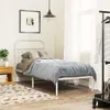 vidaXL Bettgestell mit Kopfteil Metall Weiß 80x200 cm Produktbild-Vorschau 2
