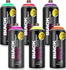 Neon UV Sprühlack Set | 6 fluoreszierende Farben | Montana Produktbild-Vorschau 1