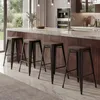 set di 4 sgabelli da bar HWC-A73 con seduta in legno, Anteprima dell’immagine prodotto 1