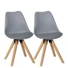 2er Set Retro Esszimmerstuhl LIMA grau | Polsterstuhl Produktbild-Vorschau 9