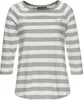 Elbsand 3/4-Arm-Shirt Celin creme-taupe gestreift Größe S Produktbild-Vorschau 1