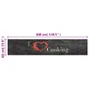 vidaXL Küchenteppich Waschbar Cooking Schwarz 60x300 cm Produktbild-Vorschau 4