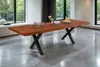 Esstisch Baumkante Akazie nuss 140 (220) x 90 cm X-Gestell Produktbild-Vorschau 1