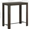 vidaXL Zahradní barový stůl hnědý 100x60,5x110,5 cm Poly Náhled obrázku produktu 5